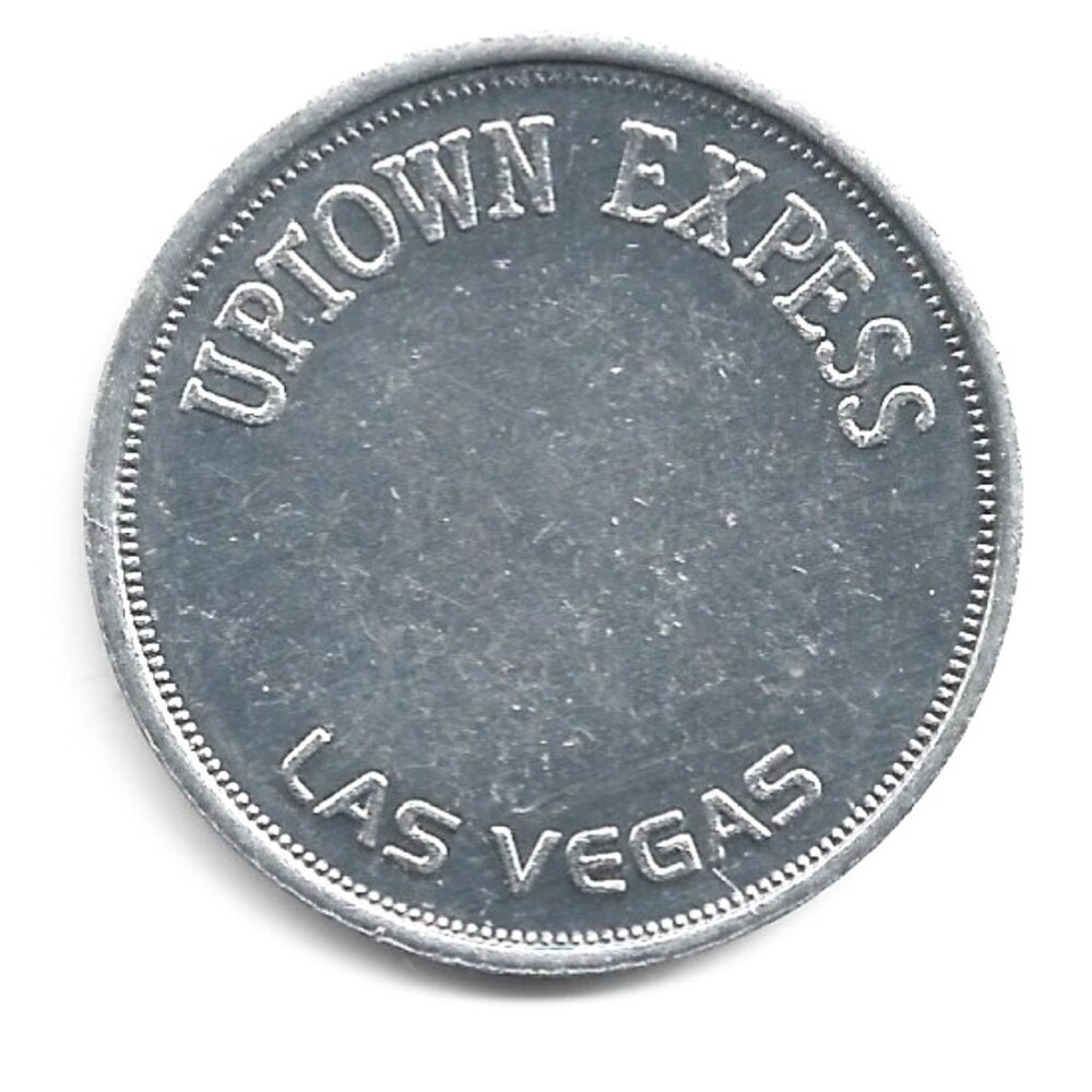 Las Vegas Uptown 'Expess" Spelling Error Bus Fare Aluminum Token (b350)